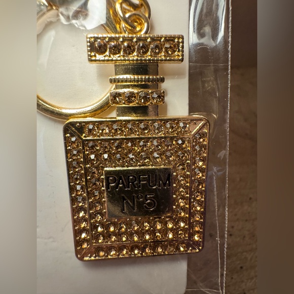 None Accessories - Sparkling Perfume Bottle Keychain/Bag Charm